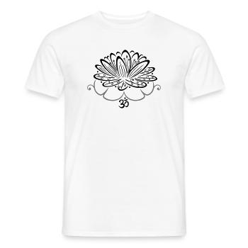 Fleur de lotus Lotus Symbole Om Fleur de lotus - T-shirt homme - blanc - Devant - AI Model Male 178 dark (178cm)
