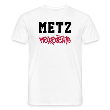 Metz Represents! - Men's T-Shirt - white - Front - AI Model Male 178 dark (178cm)