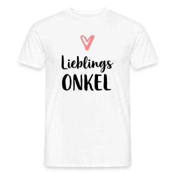 Lieblings Onkel Herz Geschenk Geburtstag - Männer T-Shirt - Weiß - Vorne - AI Model Male 178 dark (178cm)