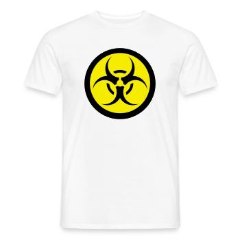 Biohazard - T-shirt homme - blanc - Devant - AI Model Male 178 dark (178cm)