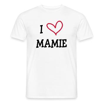 I love Grandma - Men's T-Shirt - white - Front - AI Model Male 178 dark (178cm)