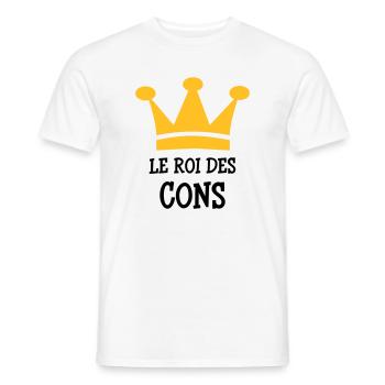 The King of Cons - Men's T-Shirt - white - Front - AI Model Male 178 dark (178cm)