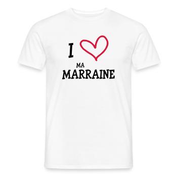 Ich liebe meine Patin - Männer T-Shirt - Weiß - Vorne - AI Model Male 178 dark (178cm)