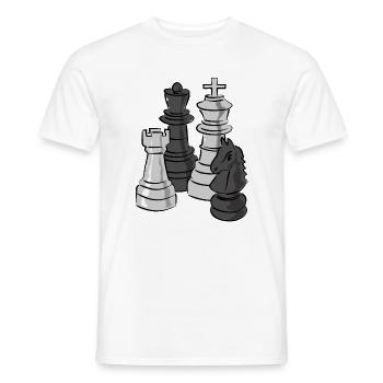schach spiel sport - Männer T-Shirt - Weiß - Vorne - AI Model Male 178 dark (178cm)