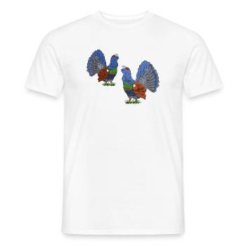 Faszinierende Auerhahn-Duo-Illustration - Männer T-Shirt - Weiß - Vorne - AI Model Male 178 dark (178cm)