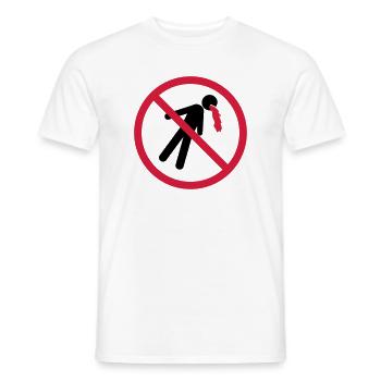 kotzen verboten schild kein blut lustig erbrochene - Männer T-Shirt - Weiß - Vorne - AI Model Male 178 dark (178cm)