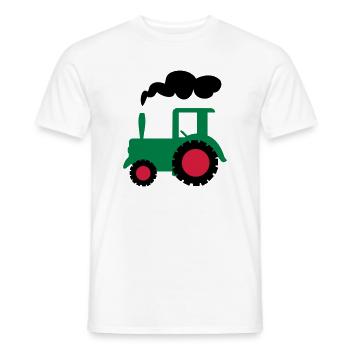 tractor - Men's T-Shirt - white - Front - AI Model Male 178 dark (178cm)