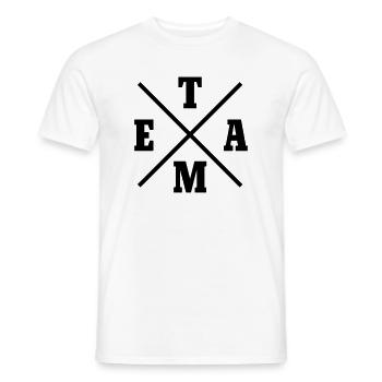L'équipe de Cross - T-shirt homme - blanc - Devant - AI Model Male 178 dark (178cm)
