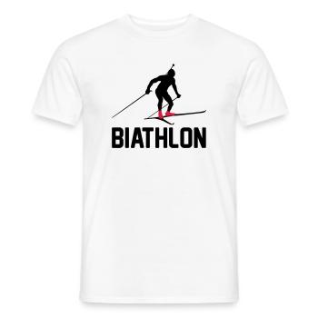 Biathlon - Men's T-Shirt - white - Front - AI Model Male 178 dark (178cm)