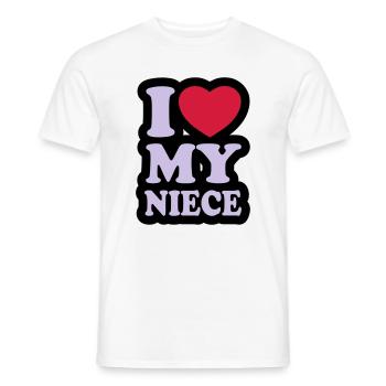 I love my niece - Ich liebe meine Nichte - Männer T-Shirt - Weiß - Vorne - AI Model Male 178 dark (178cm)
