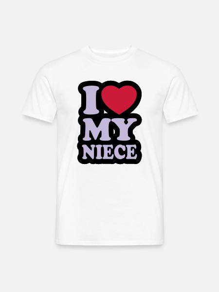 I love my niece - Men's T-Shirt - white