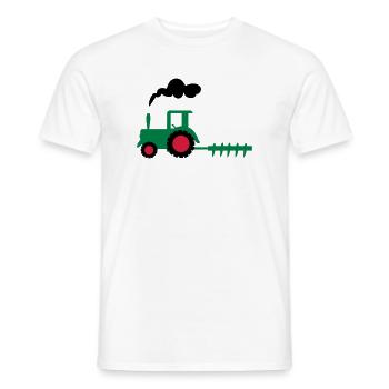 traktor trecker landwirtschaft - Männer T-Shirt - Weiß - Vorne - AI Model Male 178 dark (178cm)