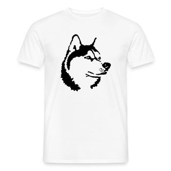 Husky - T-shirt homme - blanc - Devant - AI Model Male 178 dark (178cm)
