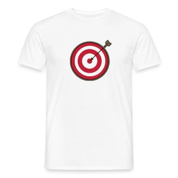 Flèche cible touchée - T-shirt homme - blanc - Devant - AI Model Male 178 dark (178cm)