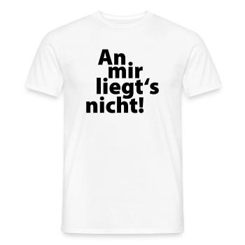 an mir liegts nicht - Männer T-Shirt - Weiß - Vorne - AI Model Male 178 dark (178cm)
