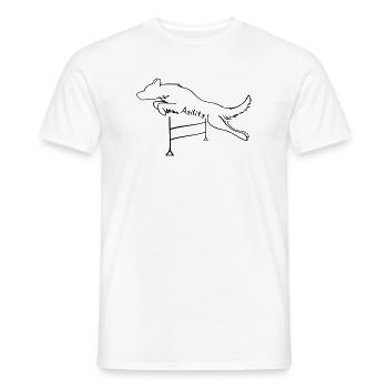 Agility Dog - Männer T-Shirt - Weiß - Vorne - AI Model Male 178 dark (178cm)