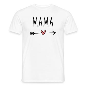 Mom Heart Arrow Love Mother's Day Gift - Men's T-Shirt - white - Front - AI Model Male 178 dark (178cm)