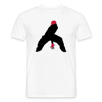 hip hop - Men's T-Shirt - white - Front - AI Model Male 178 dark (178cm)