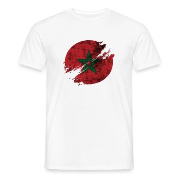 Marokko Kreis verschwommen Vintage / Geschenk - Männer T-Shirt - Weiß - Vorne - AI Model Male 178 dark (178cm)