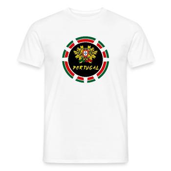 Portugal Armoiries Cercle / Lisbonne Porto Angola - T-shirt homme - blanc - Devant - AI Model Male 178 dark (178cm)