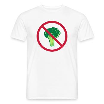 pas de brocoli zone de protection interdite vitamines saines - T-shirt homme - blanc - Devant - AI Model Male 178 dark (178cm)