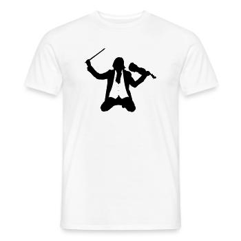 violinist - Men's T-Shirt - white - Front - AI Model Male 178 dark (178cm)