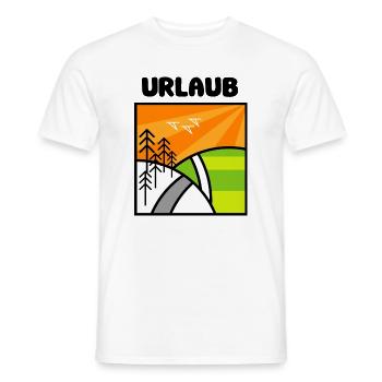 urlaub natur nature landschaft berge minimal icon - Männer T-Shirt - Weiß - Vorne - AI Model Male 178 dark (178cm)