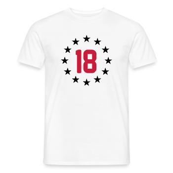 18 jahre - Männer T-Shirt - Weiß - Vorne - AI Model Male 178 dark (178cm)