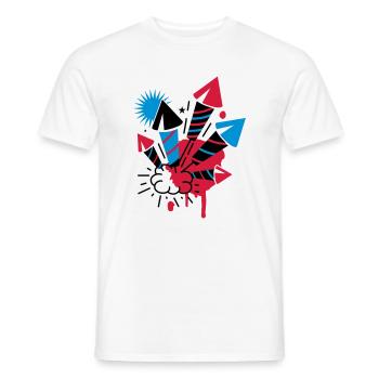 Un feu d'artifice - T-shirt homme - blanc - Devant - AI Model Male 178 dark (178cm)
