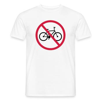 kein fahrrad verboten schild zone fahren bike drah - Männer T-Shirt - Weiß - Vorne - AI Model Male 178 dark (178cm)