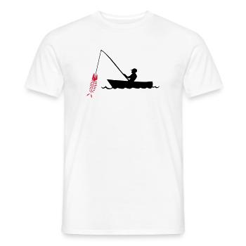 fishing - Men's T-Shirt - white - Front - AI Model Male 178 dark (178cm)