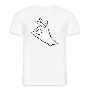 main - T-shirt homme - blanc - Devant - AI Model Male 178 dark (178cm)
