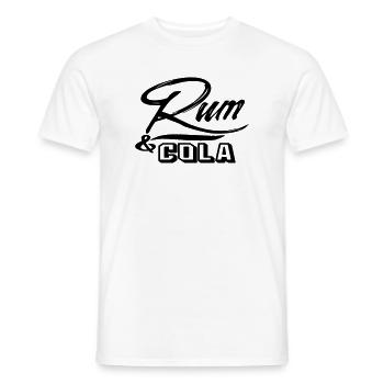 rum cola sail sailing boat longdrink patch sticker - Männer T-Shirt - Weiß - Vorne - AI Model Male 178 dark (178cm)