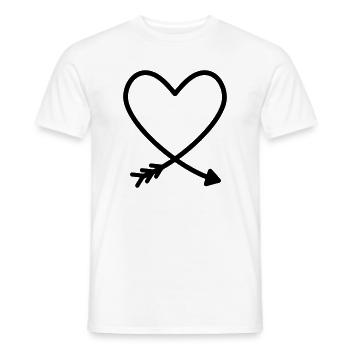 Heart arrow love friendship force gift idea - Men's T-Shirt - white - Front - AI Model Male 178 dark (178cm)