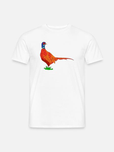 fasan vogel jäger - Männer T-Shirt - Weiß