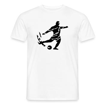 football - T-shirt uomo - bianco - Fronte - AI Model Male 178 dark (178cm)