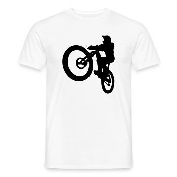 MTB jump - Männer T-Shirt - Weiß - Vorne - AI Model Male 178 dark (178cm)