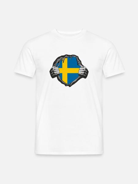 Sweden Breast / Gift Stockholm Gothenburg - Men's T-Shirt - white