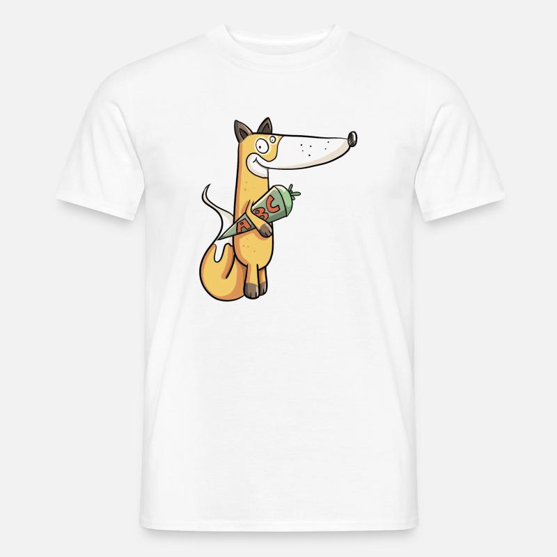 Schulkind Fuchs I Einschulung Erstklässler - Männer T-Shirt - Weiß