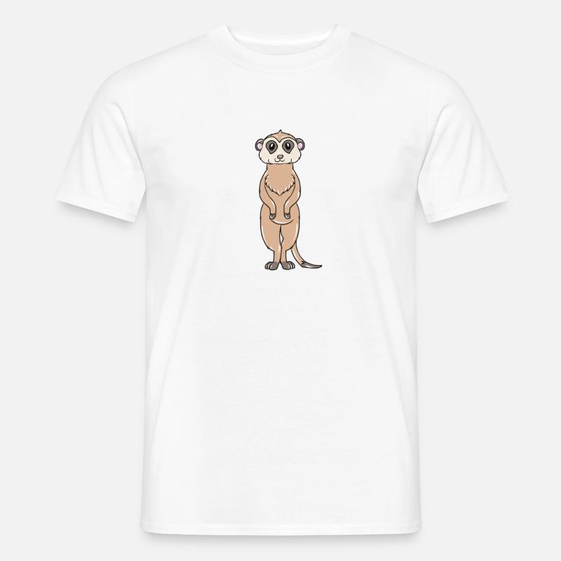 Erdmännchen - Männer T-Shirt - Weiß