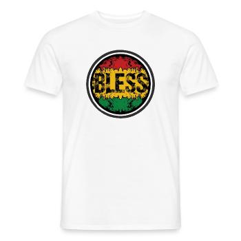 Rastafarian Floral Pattern - Men's T-Shirt - white - Front - AI Model Male 178 dark (178cm)