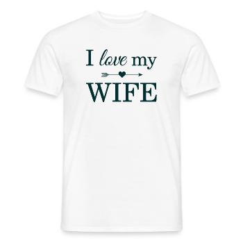 Ich liebe meine Frau - Männer T-Shirt - Weiß - Vorne - AI Model Male 178 dark (178cm)