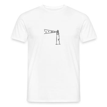 lighthouse - Men's T-Shirt - white - Front - AI Model Male 178 dark (178cm)