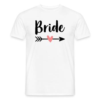 Bride cupid arrow bachelorette party gift - Men's T-Shirt - white - Front - AI Model Male 178 dark (178cm)