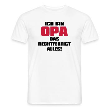 Ich bin Opa - Großvater Sprüche Geschenk Enkel Opi - Männer T-Shirt - Weiß - Vorne - AI Model Male 178 dark (178cm)