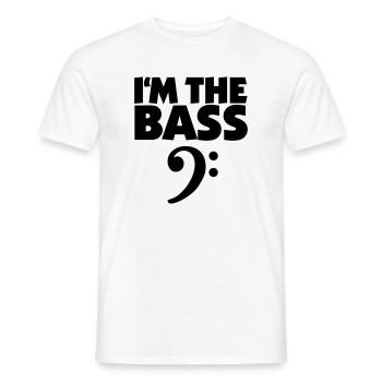 I'm the Bass Black (FR) - T-shirt homme - blanc - Devant - AI Model Male 178 dark (178cm)