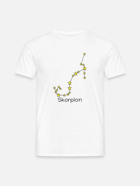 Sternzeichen Skorpion - Männer T-Shirt - Weiß
