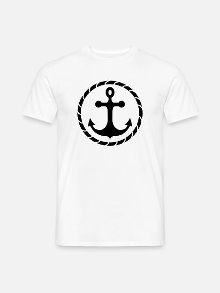 Anker - Männer T-Shirt - Weiß