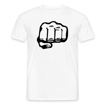 poing - T-shirt homme - blanc - Devant - AI Model Male 178 dark (178cm)