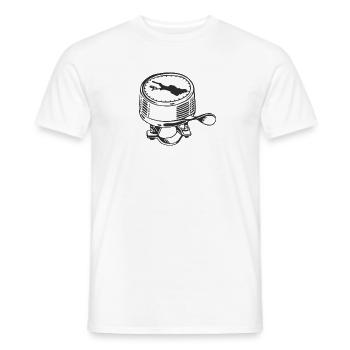 Fahrradklingel mit Bodensee Motiv - Männer T-Shirt - Weiß - Vorne - AI Model Male 178 dark (178cm)